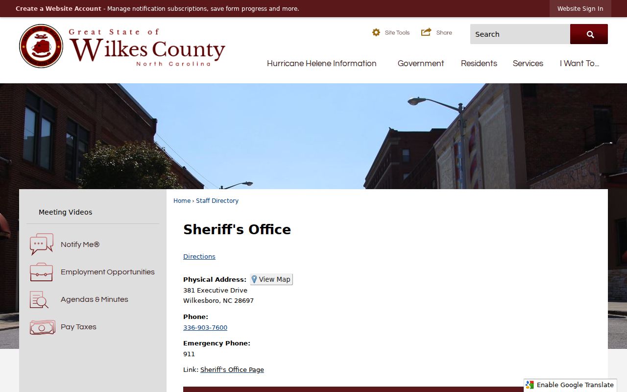 Wilkes County arrest history sheriff and jail directory
