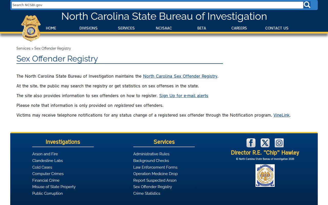 NCSBI overview of Wilkes County sex offender registry records