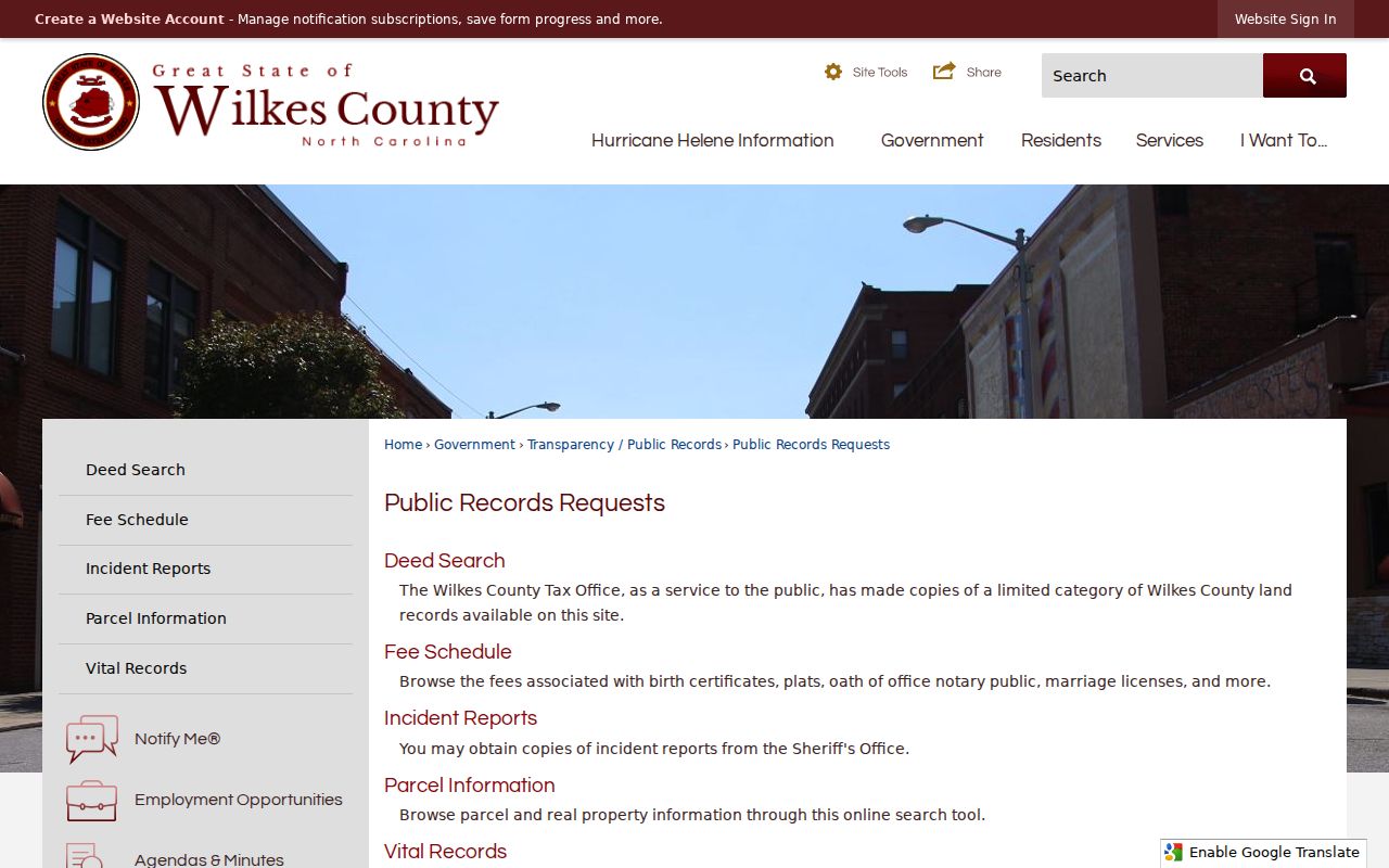 Wilkesboro criminal record public requests routing page